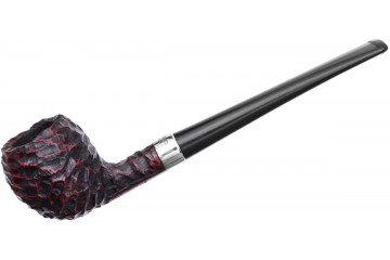 Peterson Junior Rusticated Nickel Mounted Acorn fishtail pipa